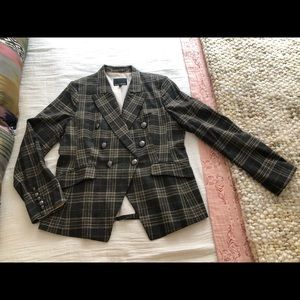 Banana Republic Plaid Double-Breasted Blazer 14